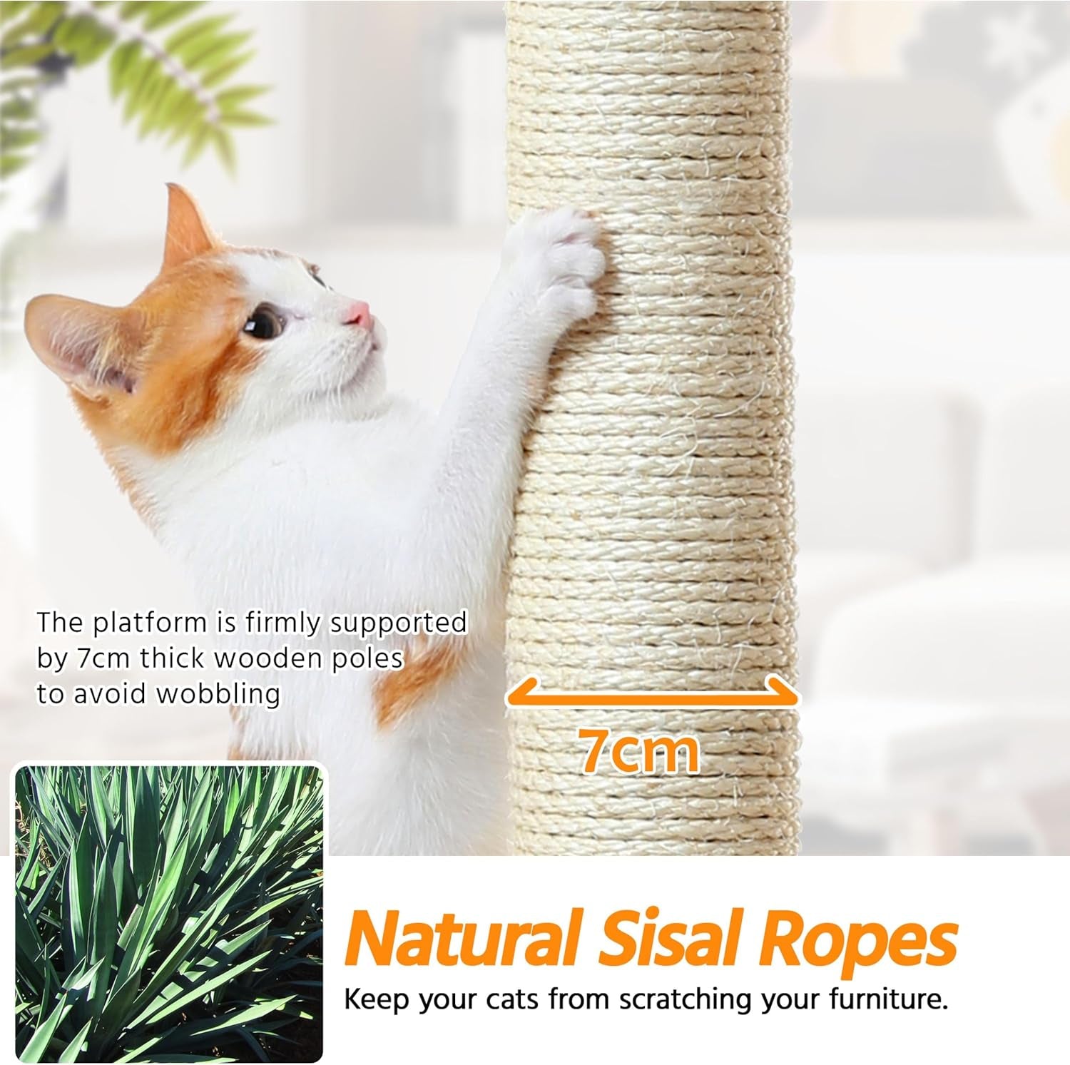 Yaheetech Multi-Level Cat Trees Cat Towers 79In Cat Tree for Indoor Cats with Sisal-Covered Scratching Posts, Plush Perches and Stable Condo for Kittens, Cats and Pets, Dark Gray